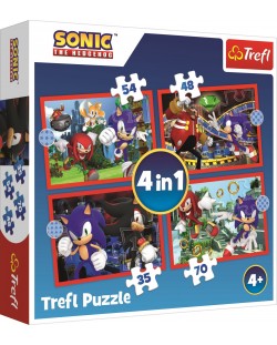 Puzzle Trefl 4 în 1 - Aventurile lui Sonic